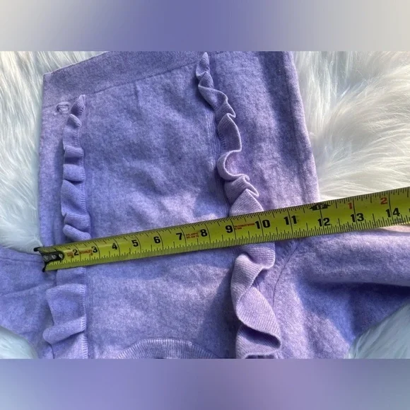 Vineyard Vines Lavender Sweater- ruffles - Woolf Blend - size small - Picture 7 of 9